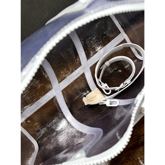 Louis Vuitton Keepall Bandouliere 50 Clear Epi White Duffle Weekend Travel Bag - Picture 11 of 12